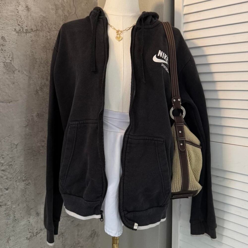 Black Nike Sportswear Zip-Up Hoodie